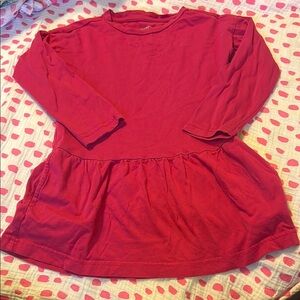 Primary pink Long Sleeve dress with pockets 3T